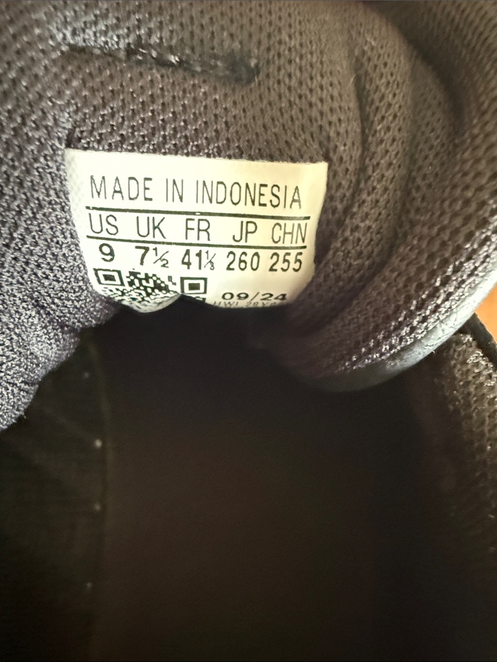 adidas Black Sneakers with White Stripes and Gum Sole - Picture 7 of 8